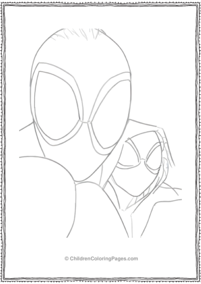 Easy-To-Color-Spider-Man Free PDF Printable