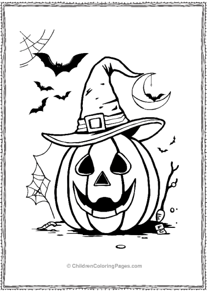 Evil Hocus Pocus Pumpkin Wearing Sarah Sanderson S Witch Hat Free PDF Printable