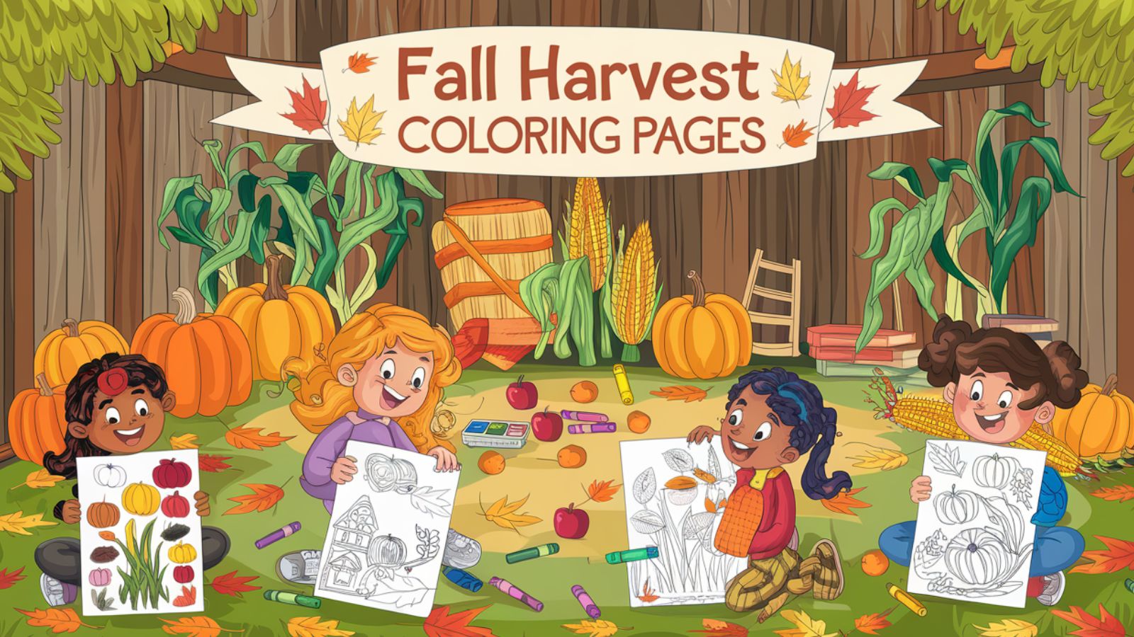 Fall Harvest Coloring Pages 🍁 Harvest-tastic Printable PDFs For Kids