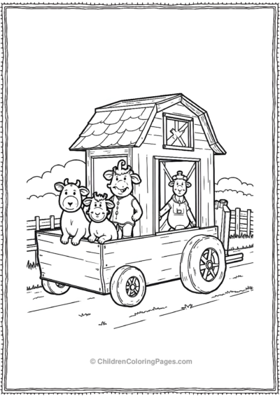 Farm themed-Float-With-Barn Free PDF Printable