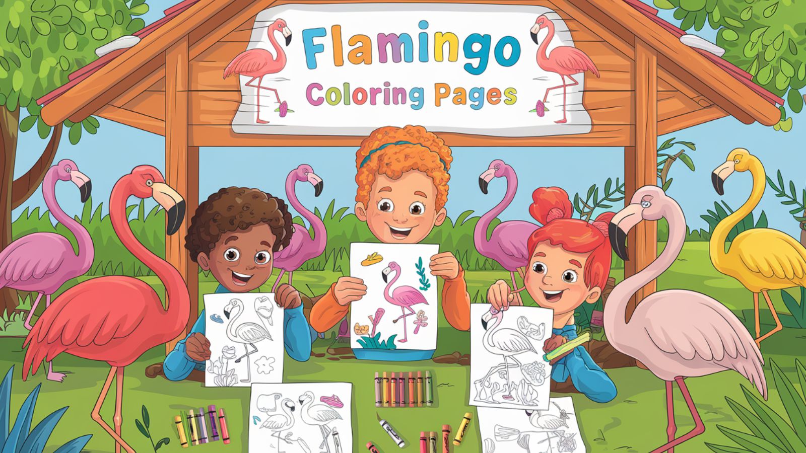 Flamingo Coloring Pages- Free Printable PDFs For Kids🦩