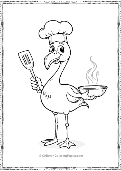 Flamingo Dressed As A Chef Free PDF Printable