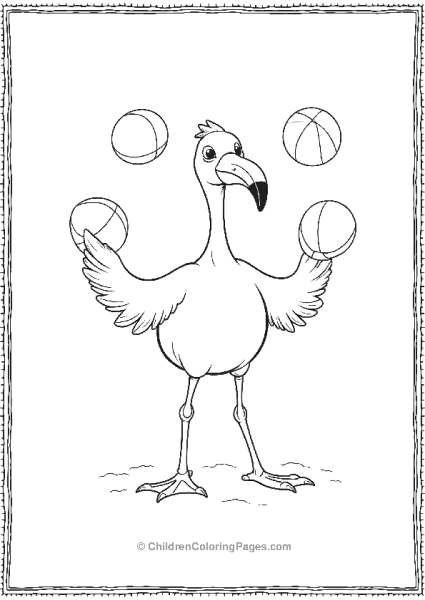 Flamingo Juggling Balls Free PDF Printable