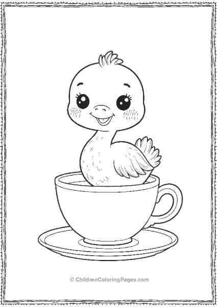 Flamingo Sitting In A Teacup Free PDF Printable