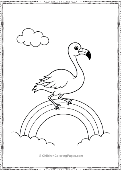 Flamingo Sliding Down A Rainbow Free PDF Printable