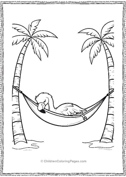 Flamingo Taking A Nap Free PDF Printable