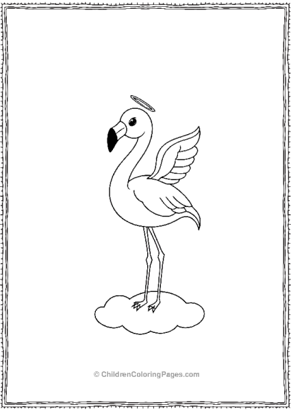 Flamingo With Angel Wings Free PDF Printable