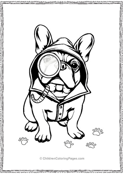 French Bulldog Dressed As A Detective Free PDF Printable