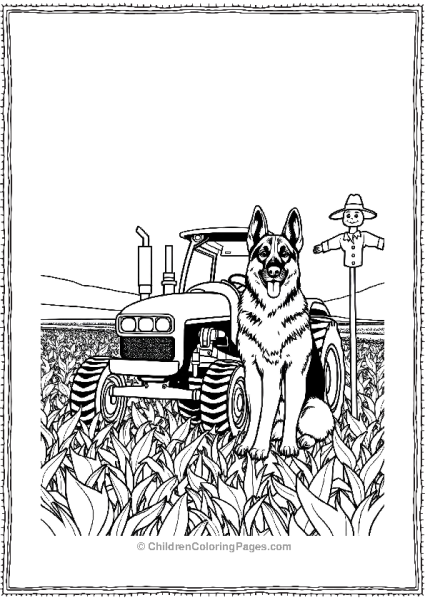 German Shepherd As A Farmer Free PDF Printable