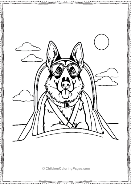 German Shepherd As A Pilot  Free PDF Printable