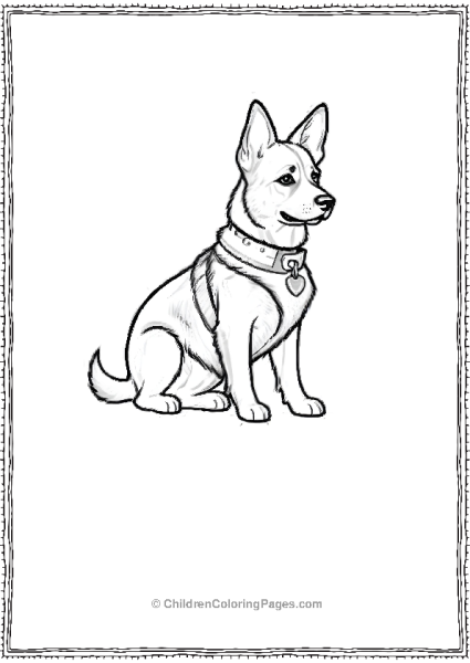 German Shepherd Patroling Free PDF Printable