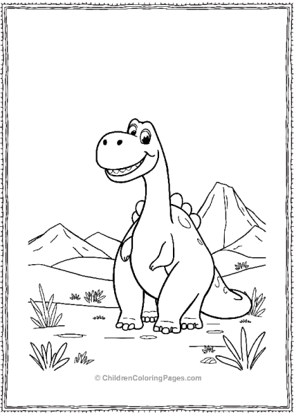 Giganotosaurus In A Hilly Setting Free PDF Printable