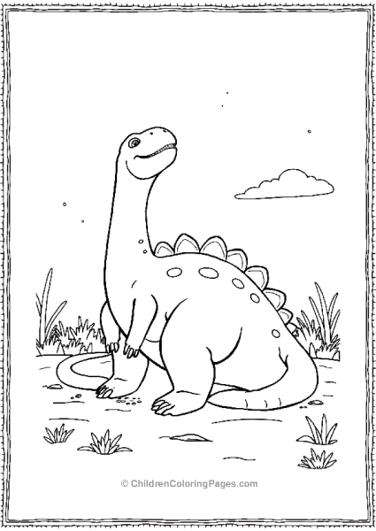 Giganotosaurus Lying On Its Back Smiling Up At The Sky Free PDF Printable