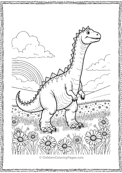 Giganotosaurus Playing Happily Free PDF Printable