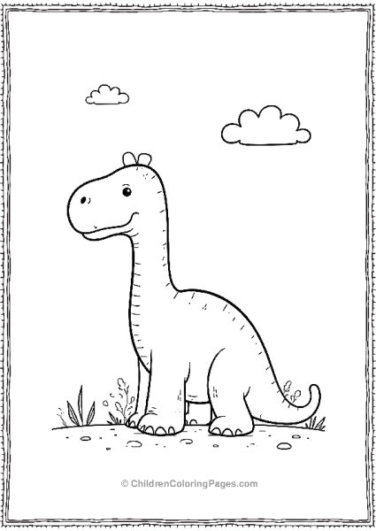 Giganotosaurus Sitting On The Ground With Minimalist Style Free PDF Printable