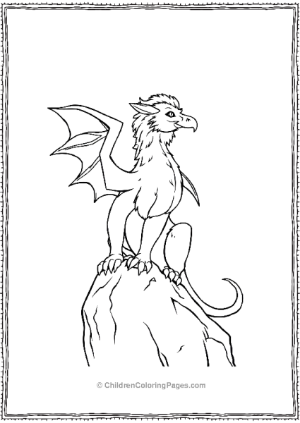 Griffin Looking Playful Free PDF Printable