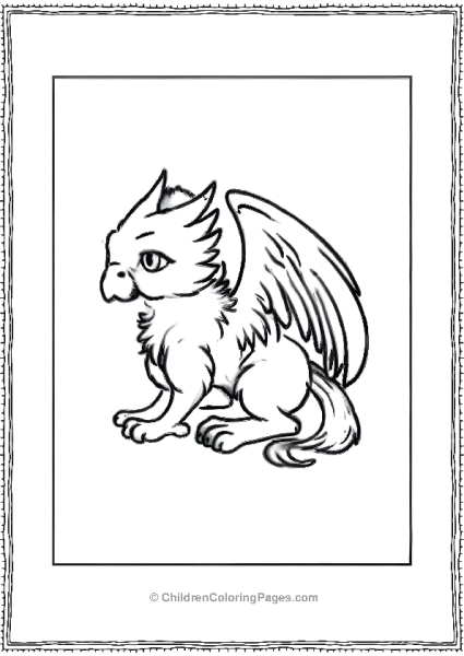 Griffin Looking Sad Free PDF Printable