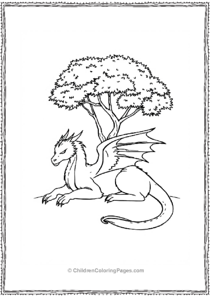 Griffin Lying Under Tree Free PDF Printable