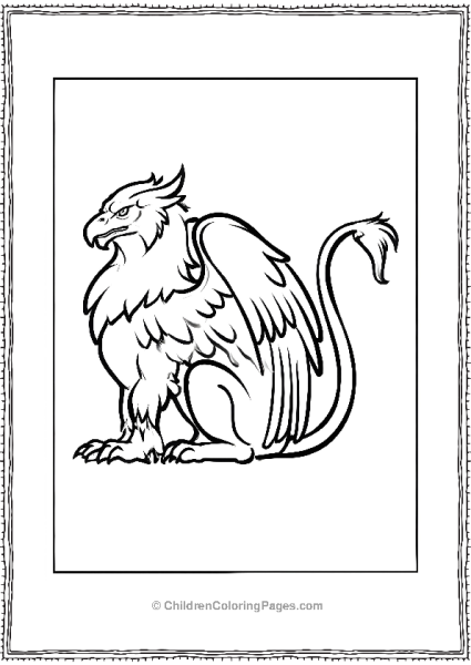 Griffin Sitting Proudly Free PDF Printable