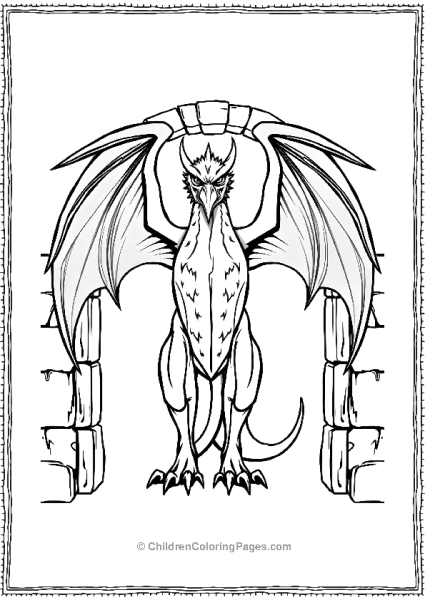 Griffin Standing With A Serious Look Free PDF Printable