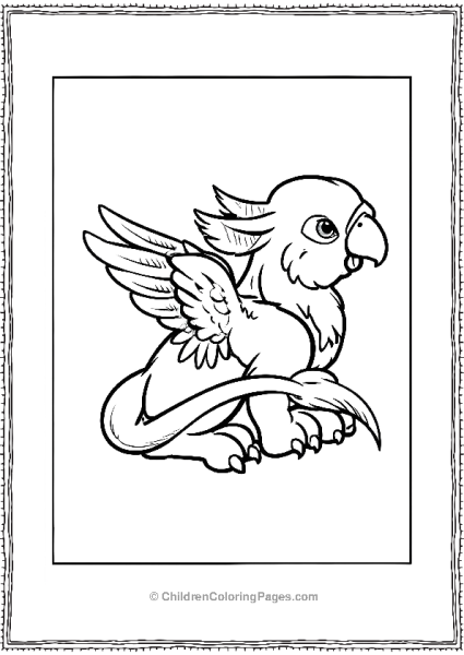 Griffin Wagging Its Tail Free PDF Printable