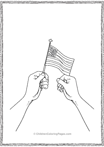 Hands Holding A Flag Free PDF Printable