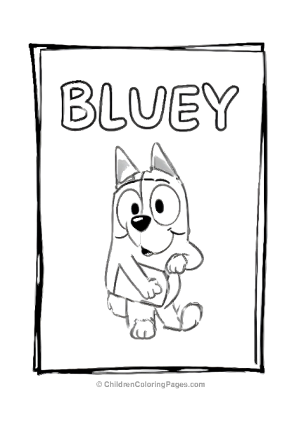 Happy Bluey Free PDF Printable