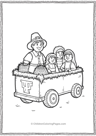 Harvest-Festival-Float-With-Hay-Bales Free PDF Printable