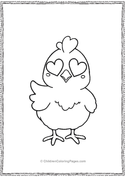 Heart Eye Chicken Free PDF Printable