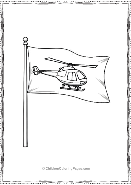 Helicopter With A Waving Flag Free PDF Printable