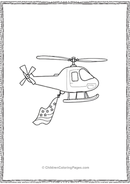 Helicopter With Flag Banner Free PDF Printable