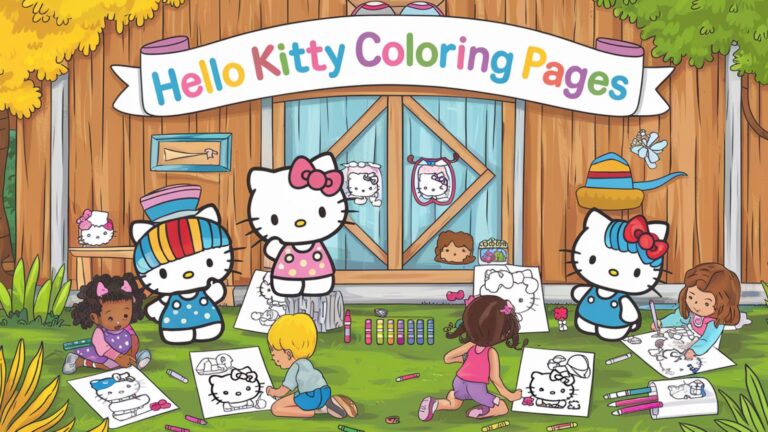 Hello Kitty Coloring Pages