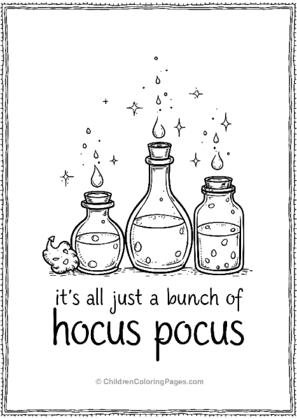 Hocus Pocus Magic Potion Bottles Free PDF Printable