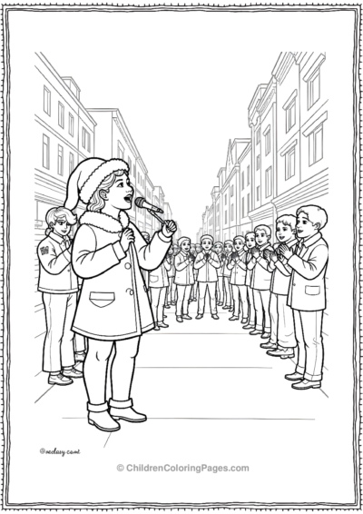 Holiday-Performers-Singing-Along-The-Parade-Route Free PDF Printable