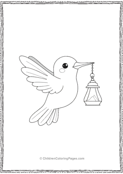 Hummingbird Holding Tiny Latren Free PDF Printable