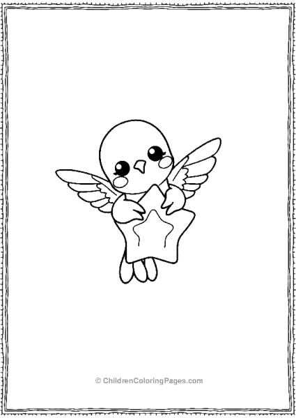 Hummingbird Hugging Tiny Star Free PDF Printable