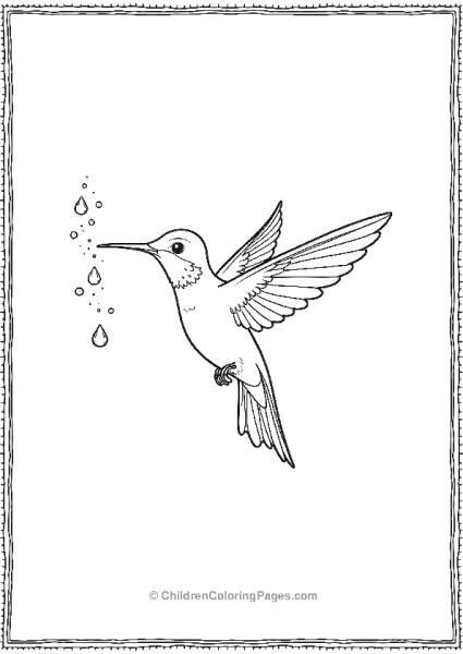 Hummingbird In Midflight Free PDF Printable