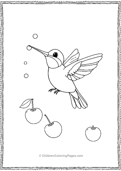 Hummingbird Juggling Fruits Free PDF Printable