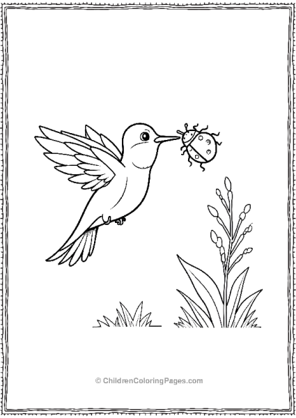 Hummingbird Playing Hide And Seek Free PDF Printable