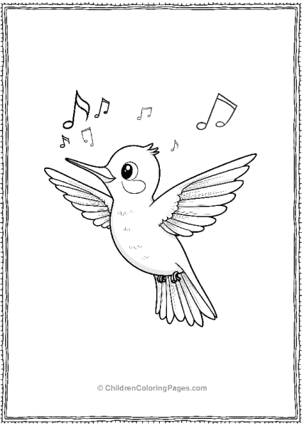 Hummingbird Playing With Flowers Free PDF Printable