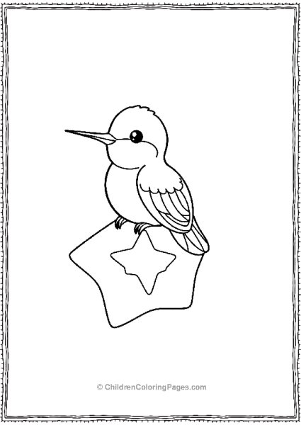 Hummingbird Resting On A Heart Pillow Free PDF Printable