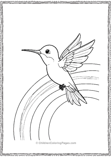 Hummingbird Sliding Down A Rainbow Free PDF Printable