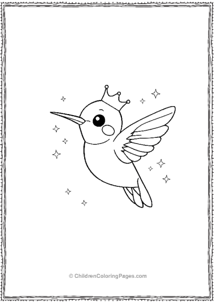 Hummingbird Wearing A Tiny Crown Free PDF Printable