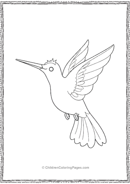 Hummingbird With A Unicorn Horn Free PDF Printable