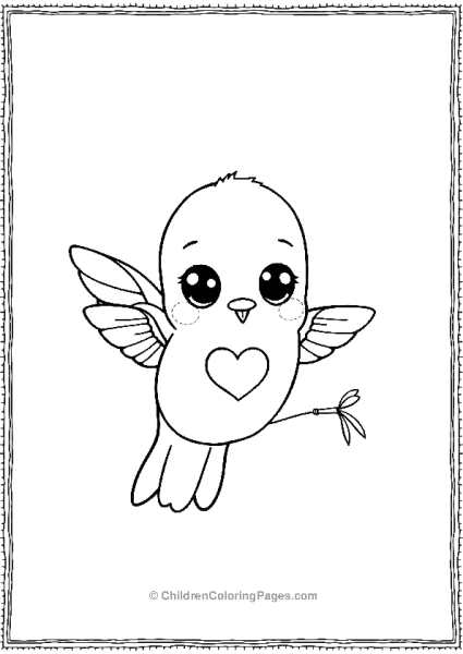 Hummingbird With Big Eyes Free PDF Printable