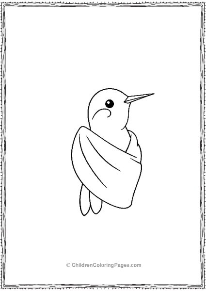 Hummingbird Wrapped In Blanket Free PDF Printable