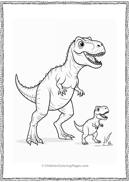 Indominus Rex And A Smaller Dinosaur Free PDF Printable