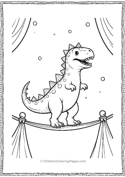 Indominus Rex Balancing On A Tightrope In The Circus Free PDF Printable