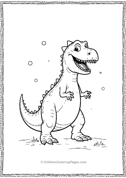 Indominus Rex Cartoon With Teeth Free PDF Printable