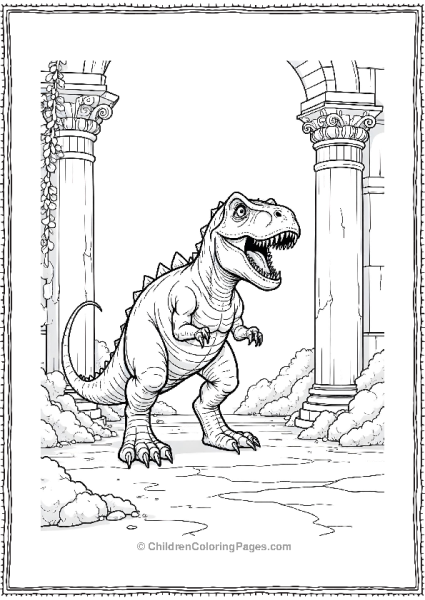 Indominus Rex Exploring An Ancient Temple Free PDF Printable